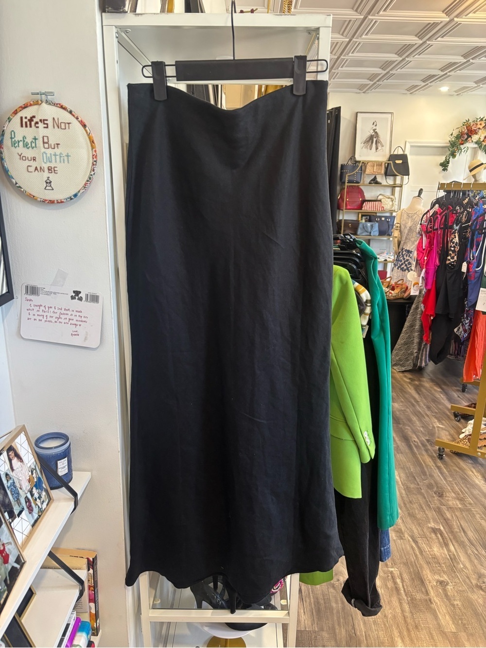 Anthropologie Black Maxi A-Line Skirt